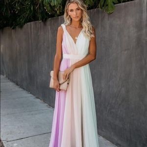 Storybook Colorblock Maxi Dress